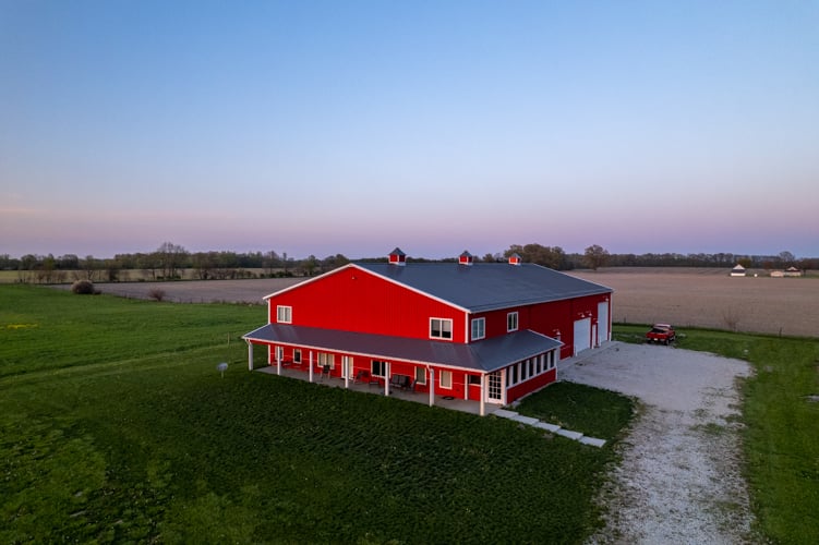 Pole Barn Home with Shops Tippecanoe County, IN FBi Buildings
